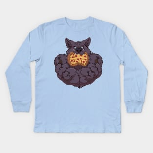 Pizza Werewolf Kids Long Sleeve T-Shirt